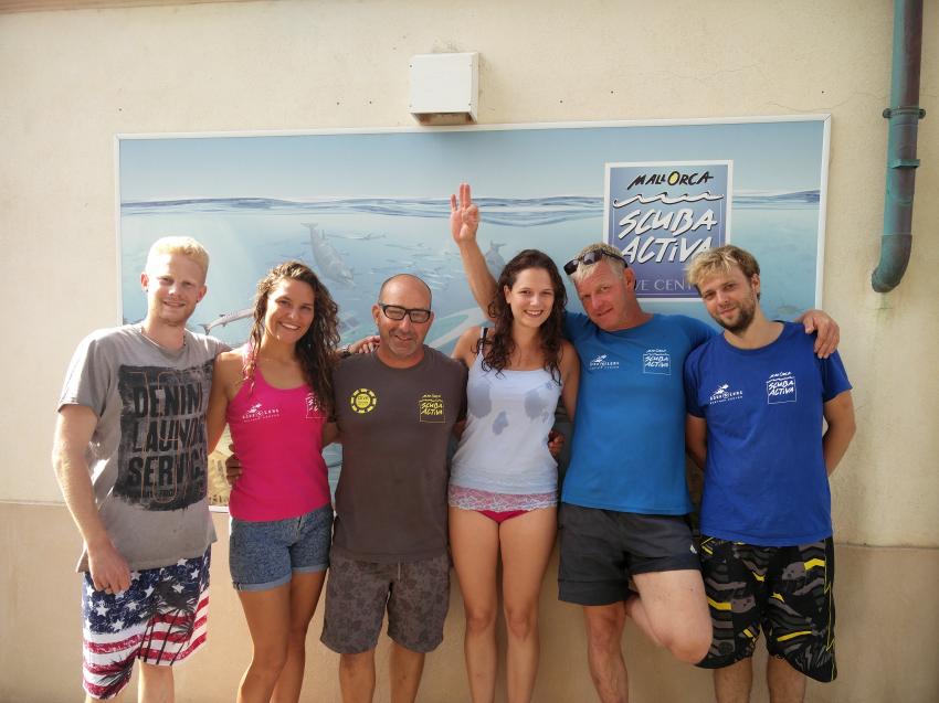 Crew, Scuba Activa, San Telmo, Mallorca, Spanien, Balearen
