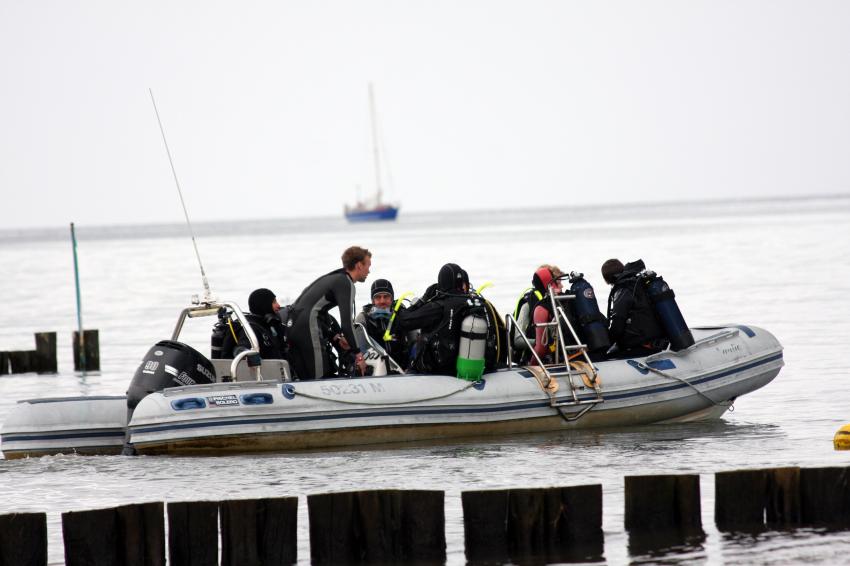 Boot geht, RIB, Tauchbasis Baltic, Kühlungsborn, Deutschland, Mecklenburg-Vorpommern