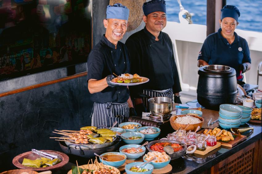 Restaurant, Scubaspa Indonesia, Indonesien