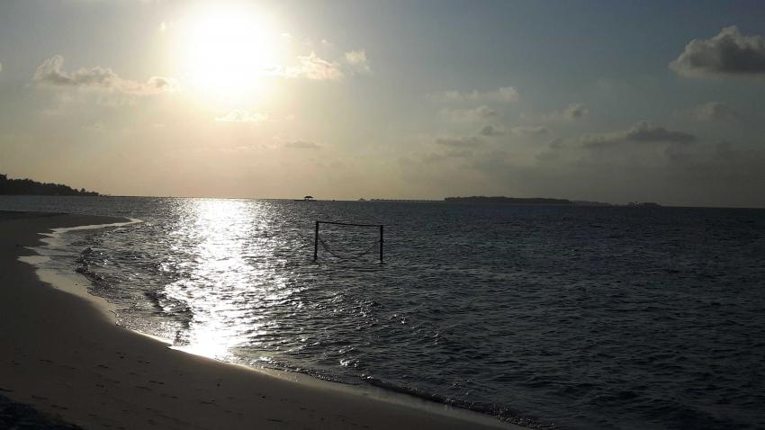 Am Bikini-Beach, Shamar Divers Maamigili, Malediven