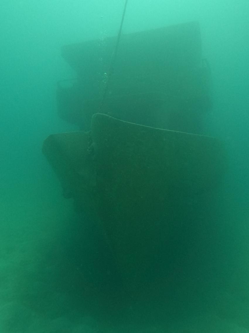 Eines der vielen Wracks, einige wie dieses künstlich versenkt, Blue Water Divers & Watersports, Bermuda